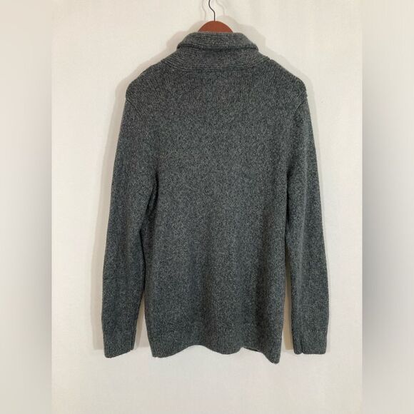 Abercrombie & Fitch Men’s S Gray Shawl Collar Cardigan Sweater Preppy Casual - Picture 3 of 9